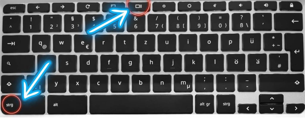 Chromebook Tastatur - Tastenkombination für Screenshot